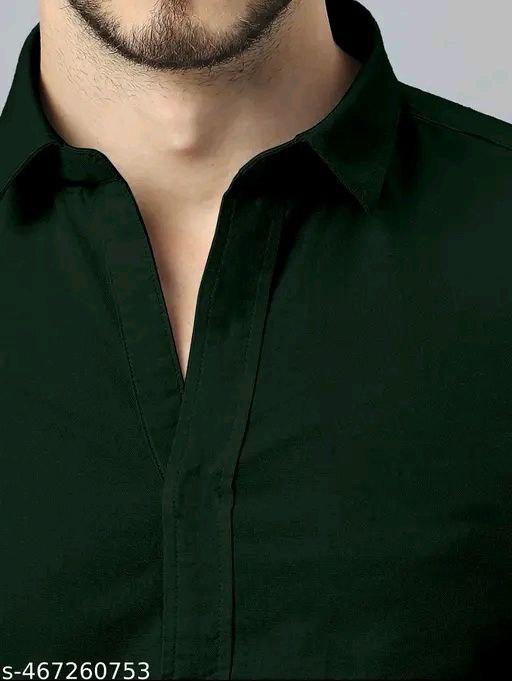 Men's Premium dark green Slim Fit Formal Shirt – Full Sleeves | Office & Casual Wear
